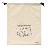 Clean Clothes Drawstring Laundry Bag | Travel Cotton Laundry Bag